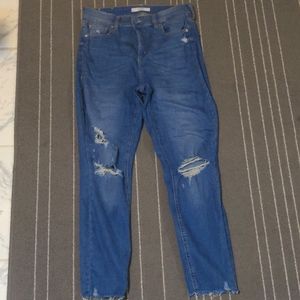 Dynamite Kate high waisted dark blue ripped jeans